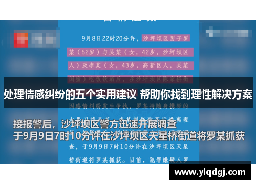 处理情感纠纷的五个实用建议 帮助你找到理性解决方案